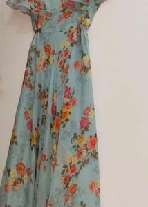 Floral Chiffon Midi Dress