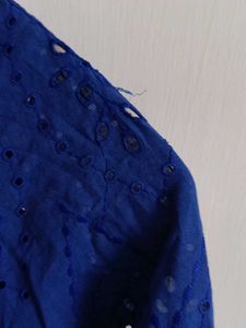 Blue Embroidered HaqobaTop