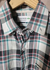Lacoste Plaid Button-Down Shirt