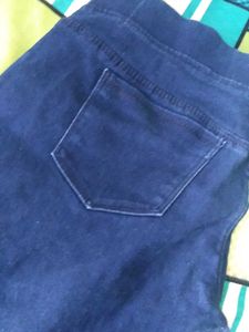 Dark wash denim jean leggings