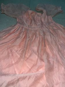 SASSAFRAS Pink Puff Sleeve Party Dress