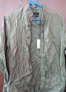 Brand new men's full sleeves olive green shirt