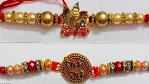 HKF AUSPICIOUS 4 Pcs Rakhi Combo