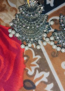 Elegant Silver & Pearl Drop Earrings