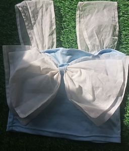 Bow Korean Crop Top 🎀