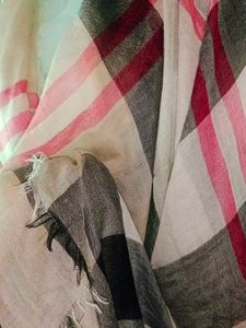 Auntentic Burberry Silk/Cashmere Giant Scarf
