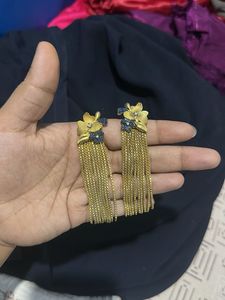 Gold Tassel Earrings