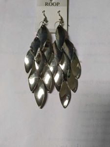 Silver Leaf Dangle Earrings