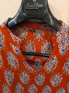 Printed Orange short kurti