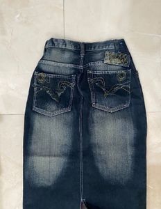 🔔Y2K Vintage Wash Denim Maxi Skirt🔔