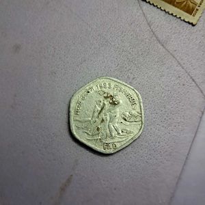 vintage 1983 year 20 paisa Fisheries