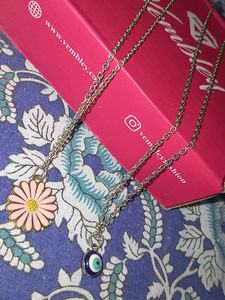 Daisy & Evil Eye Necklace Set
