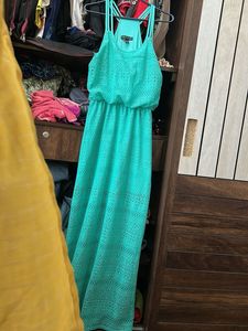 Aqua Lace Maxi Dress
