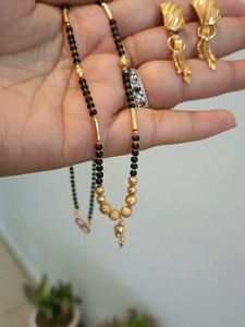 Women  Artificial Mangalsutra With Earrings