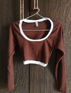 Brown Crop Top