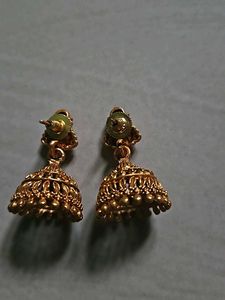Antique Gold Jhumka Earrings