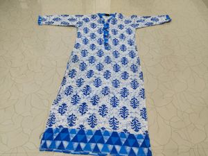 Straight White Cotton Kurta