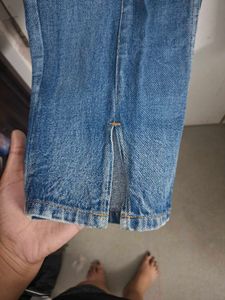 Split Hem Denim Jeans