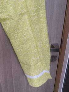 Yellow Printed Kurta Palazzo Set