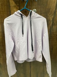 Lavender Cropped Hoodie