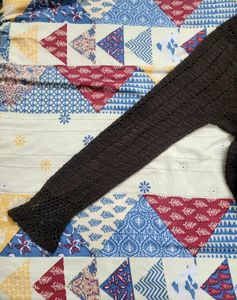 Brown Crochet Cardigan