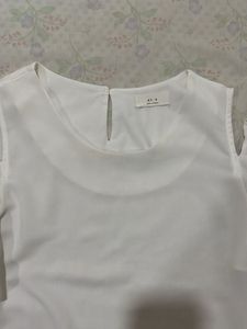 Chic White Cold Shoulder Blouse