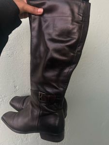 Leather Knee High Boots