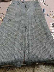 Herringbone Wide Leg Trousers
