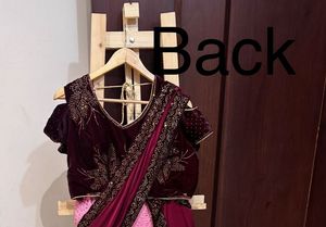 Beautiful Embroidered Lehenga Saree Set
