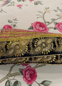Embroidered Gota Patti Saree Lace
