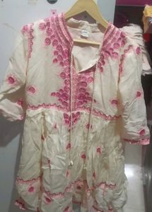 BEAUTIFUL PINK AND BEIGE KURTI