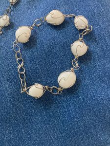 White Stone Earrings