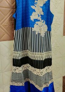 Blue Embroidery Kurti