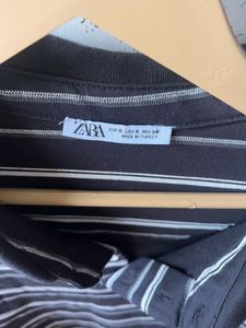 Zara Striped Long Sleeve Polo