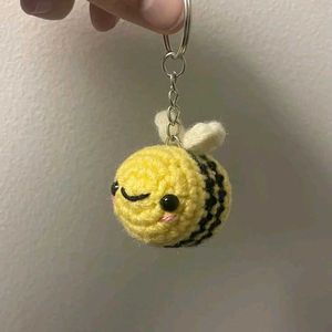 Crochet Bumble Bee Keychain