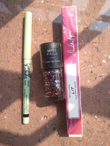 Myglamm Lipstick And Kajal , Miss Nails Nailpoish