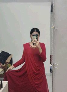 Maroon Anarkali Dress