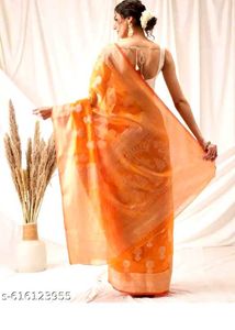 Elegant organza silk saree