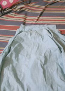 Blue Checkered Button-Down Shirt