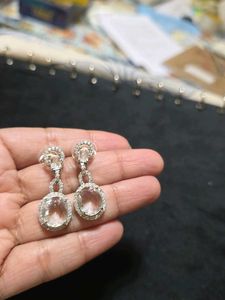 White Gemstone Earrings