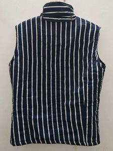 Striped Sleeveless Jacket