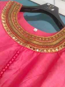 Pink Embroidered Dress