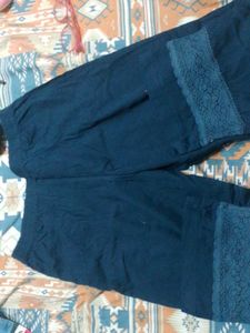 Navy Blue Lace Pants