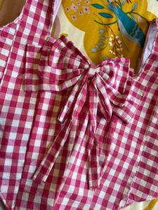 hand stitch Corset Top with Bow