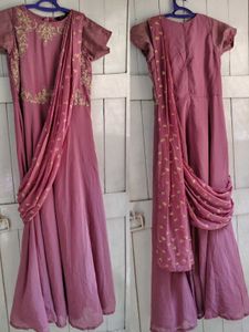 Indo western gown now with purse+ eyelashes 🔥😍