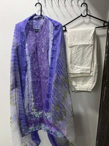 Elegant Embroidered Pant Suit