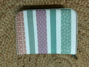 Striped Pouch with Chain