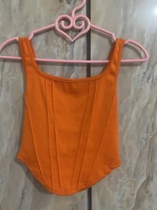 Orange Corset Top