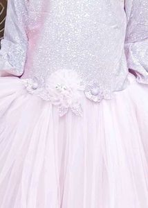 Pink Ruffle Gown For Kid Girl