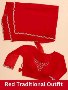 Red Saree with Blouse